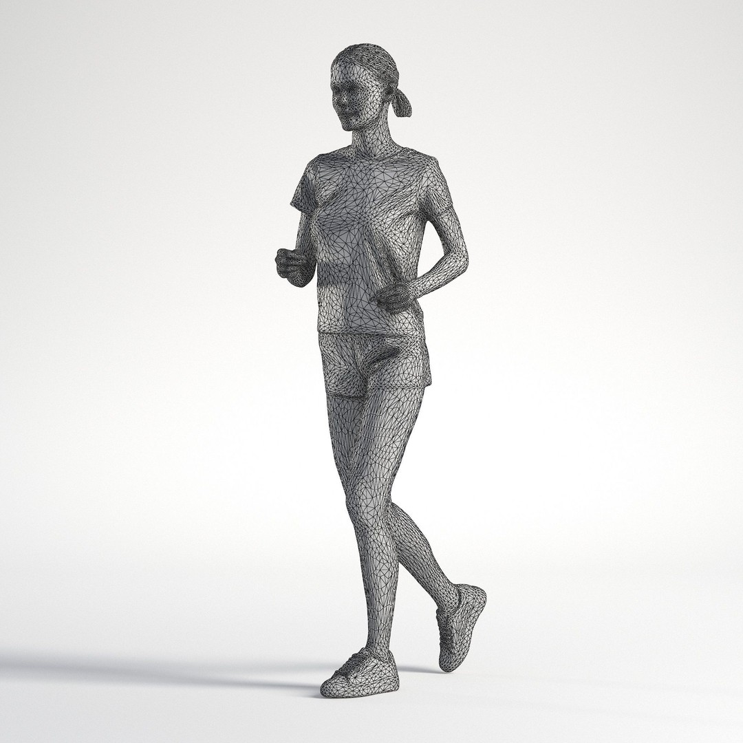 Woman 3D Model – Low Poly ActiveWear Character for Animation