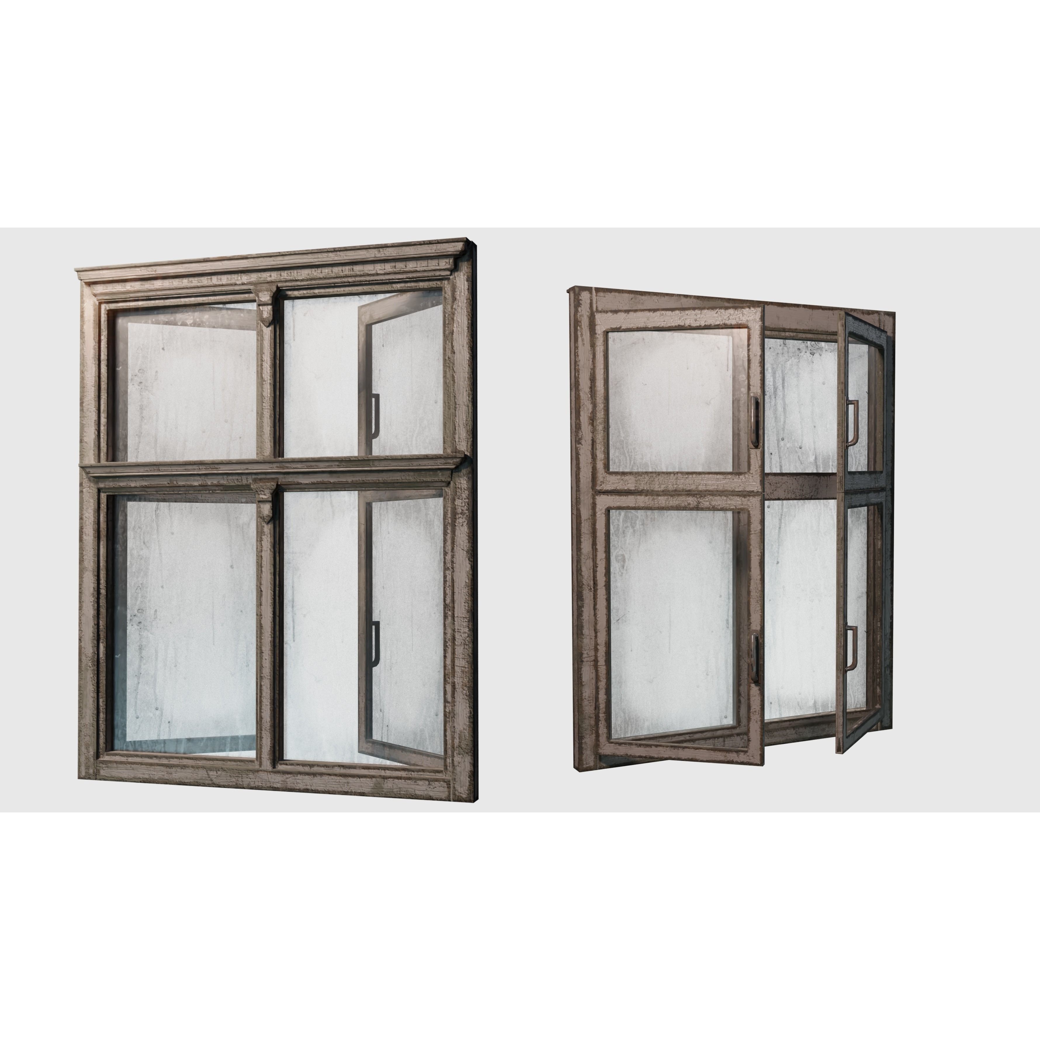 Old Windows Pack - Low-Poly Game-Ready 3D Model - View 11