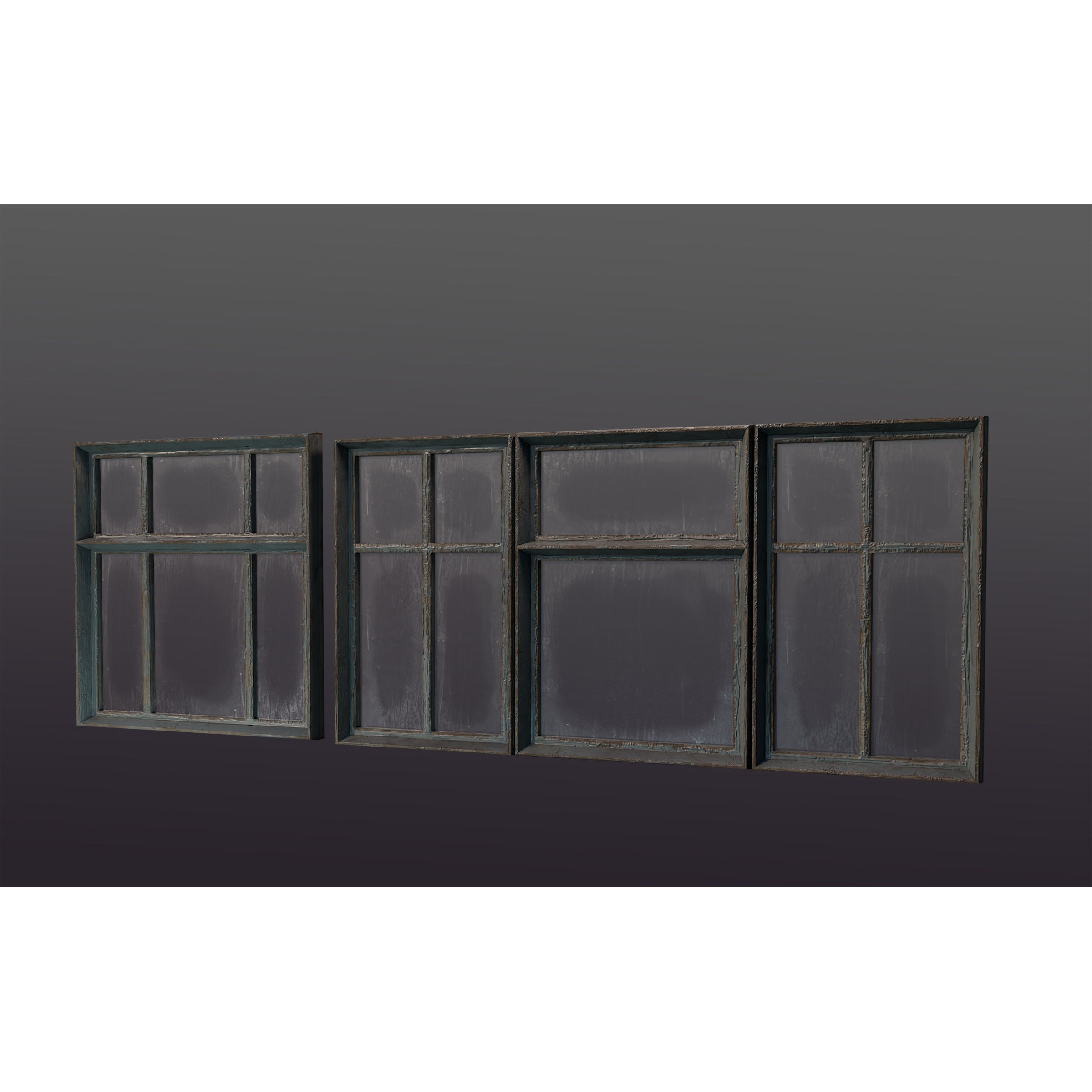Old Windows Pack - Low-Poly Game-Ready 3D Model - View 3