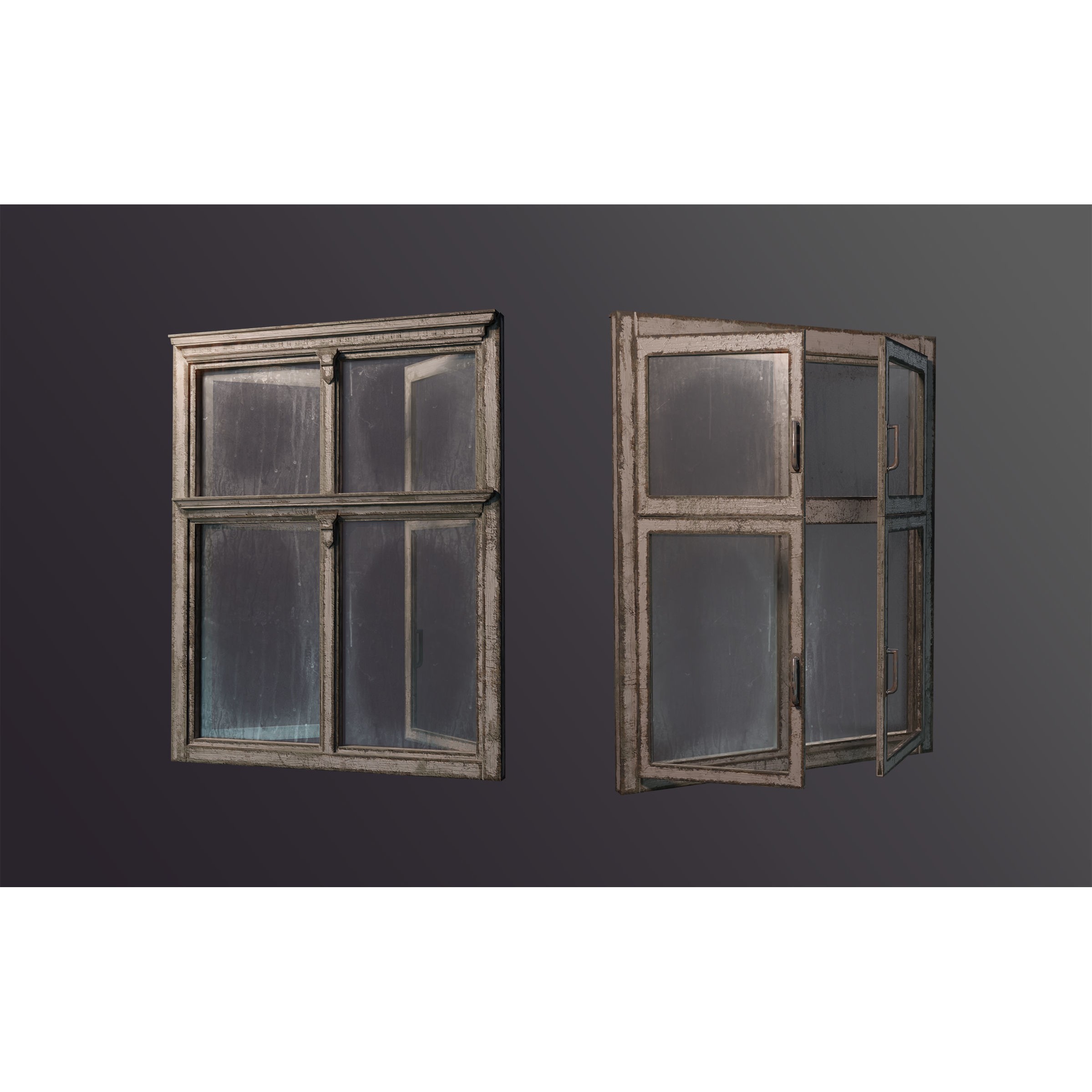 Old Windows Pack - Low-Poly Game-Ready 3D Model - View 5