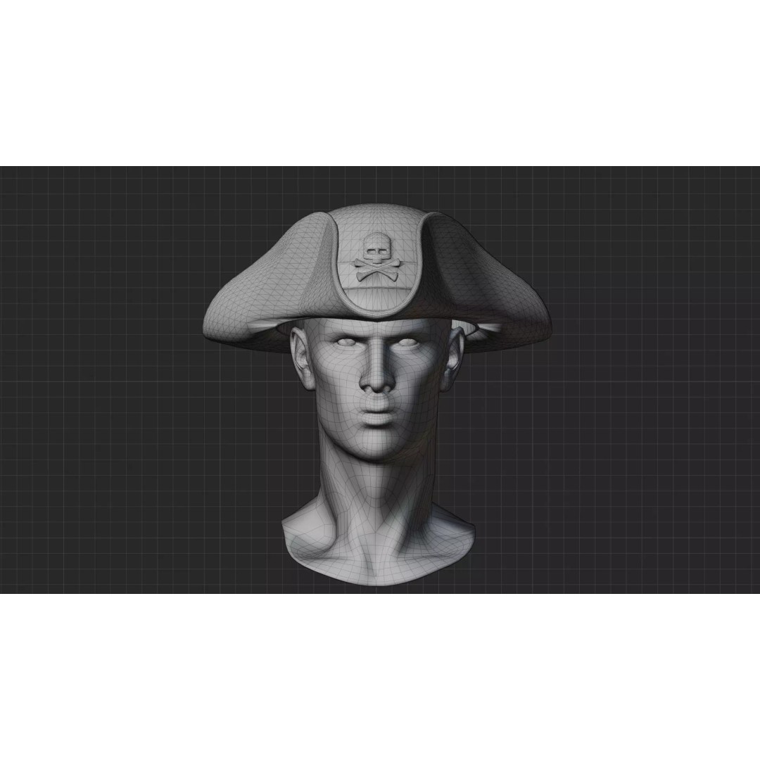 Pirate Captain 3D Model – Rigged Low-Poly Character, FBX - View 13