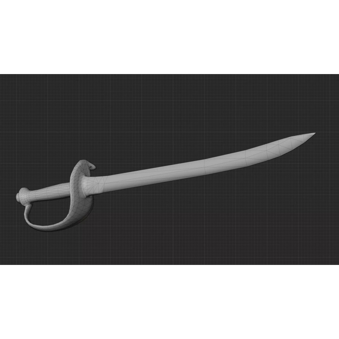 Pirate Captain 3D Model – Rigged Low-Poly Character, FBX - View 23