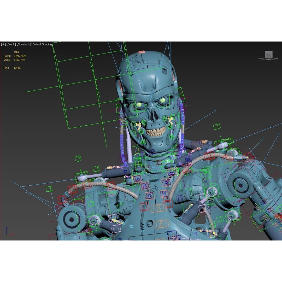 Terminator T-800 Endoskeleton 3D Model – High-Detail Rigged Character, FBX - View 10