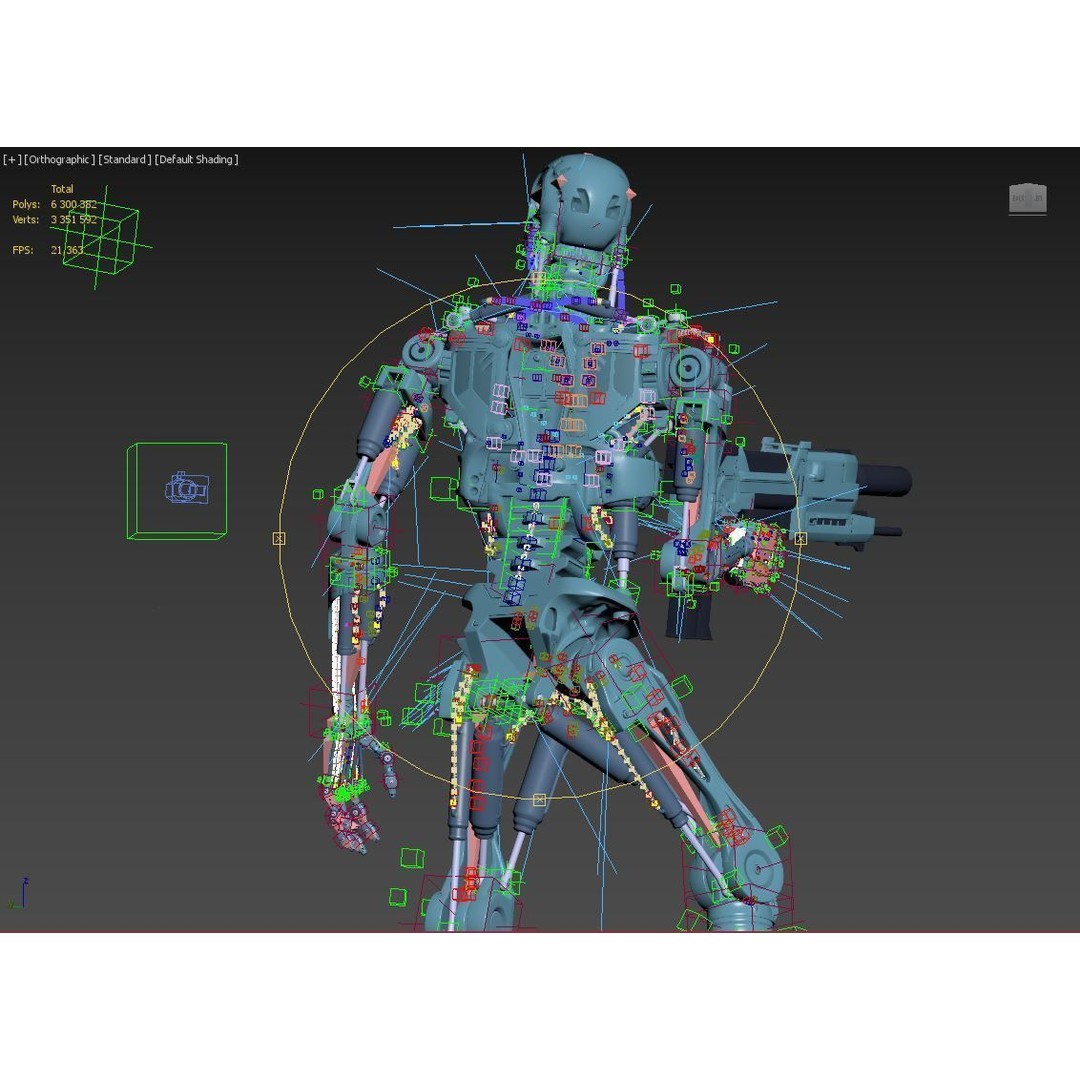 Terminator T-800 Endoskeleton 3D Model – High-Detail Rigged Character, FBX - View 11