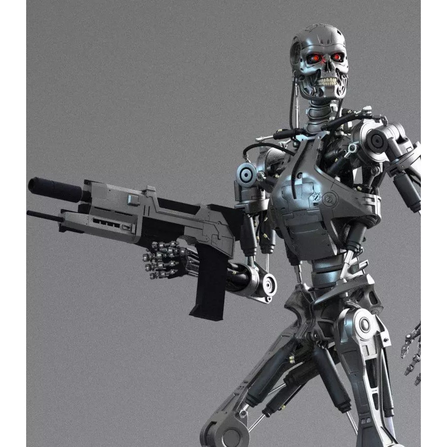 Terminator T-800 Endoskeleton 3D Model – High-Detail Rigged Character, FBX - View 2