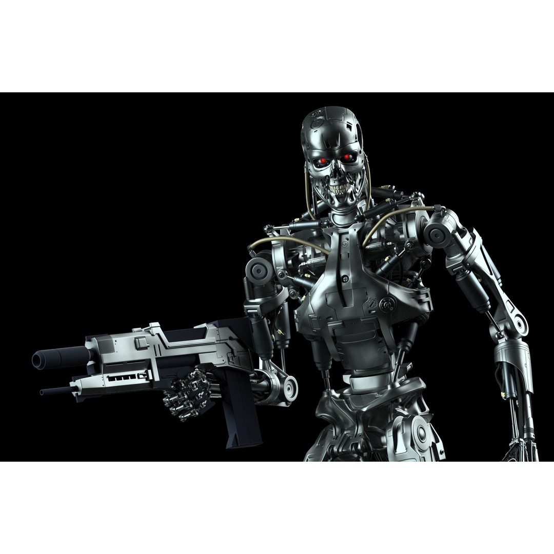 Terminator T-800 Endoskeleton 3D Model – High-Detail Rigged Character, FBX - View 36