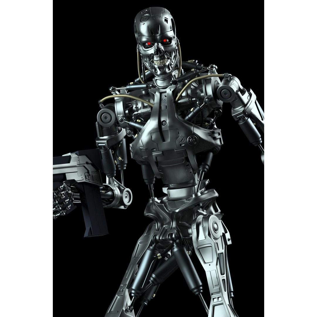 Terminator T-800 Endoskeleton 3D Model – High-Detail Rigged Character, FBX - View 37
