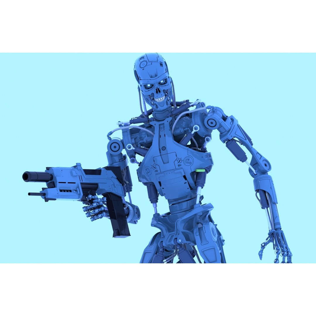 Terminator T-800 Endoskeleton 3D Model – High-Detail Rigged Character, FBX - View 38