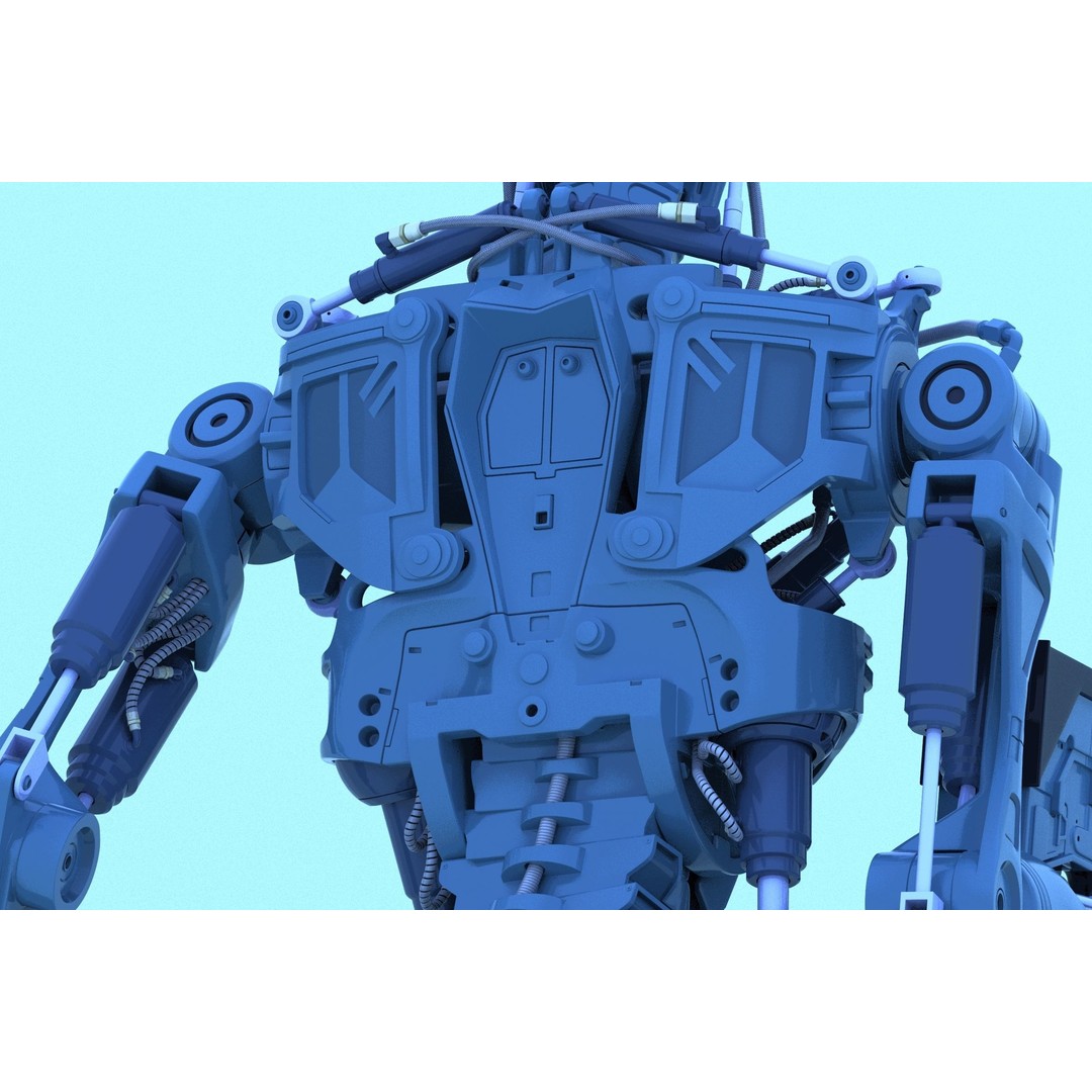 Terminator T-800 Endoskeleton 3D Model – High-Detail Rigged Character, FBX - View 39