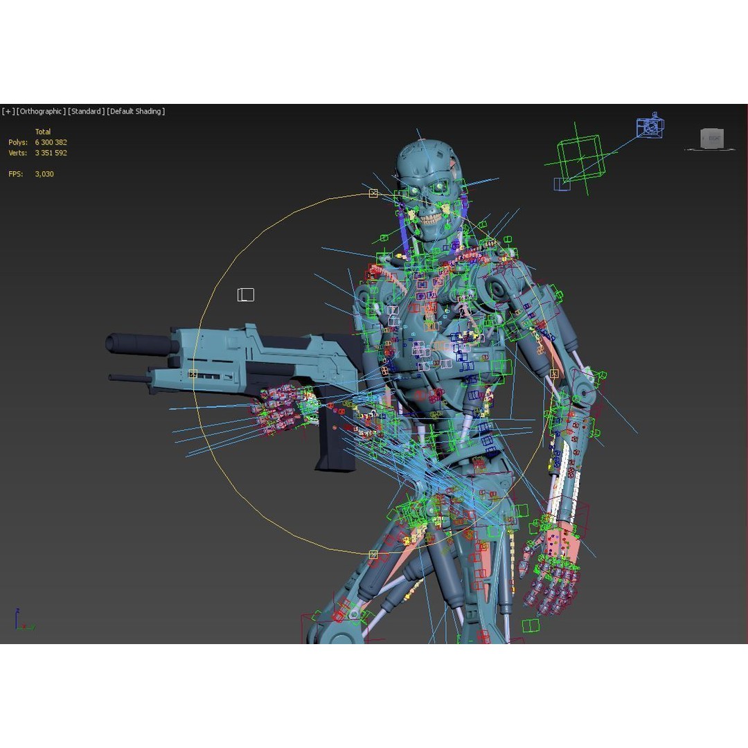 Terminator T-800 Endoskeleton 3D Model – High-Detail Rigged Character, FBX - View 9