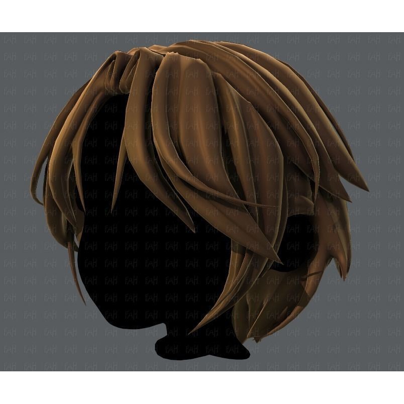 Boy Hair 3D Model – Low Poly Cartoon Style for Animation, FBX - View 10