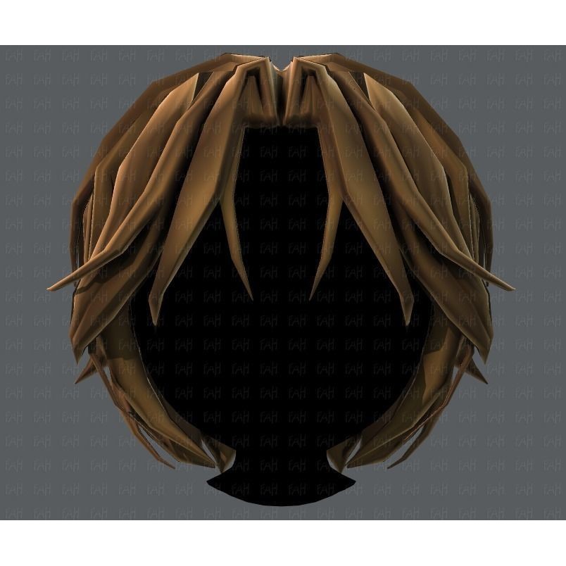Boy Hair 3D Model – Low Poly Cartoon Style for Animation, FBX - View 19