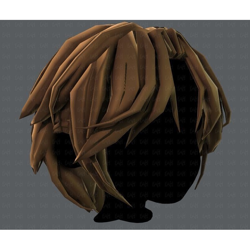 Boy Hair 3D Model – Low Poly Cartoon Style for Animation, FBX - View 20
