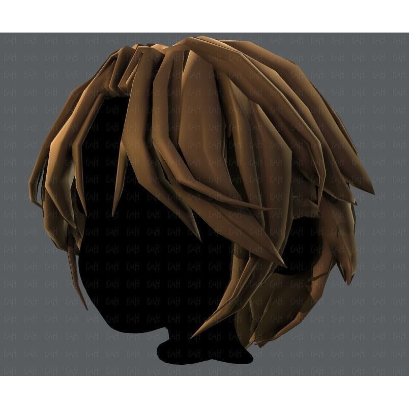 Boy Hair 3D Model – Low Poly Cartoon Style for Animation, FBX - View 26