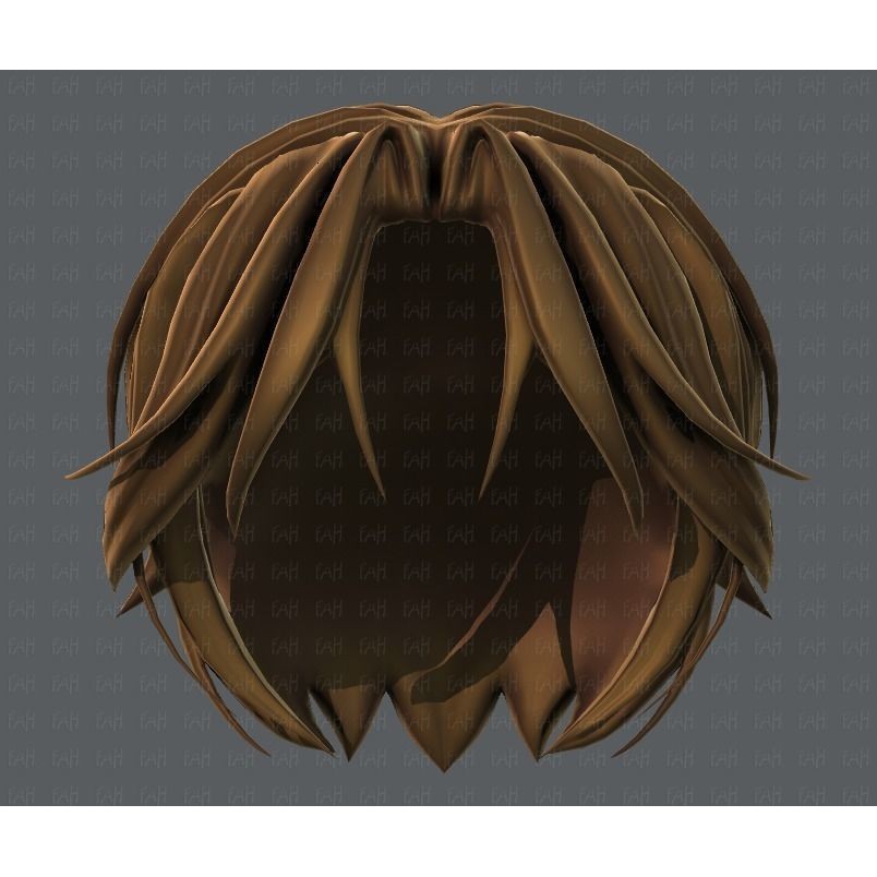 Boy Hair 3D Model – Low Poly Cartoon Style for Animation, FBX - View 39
