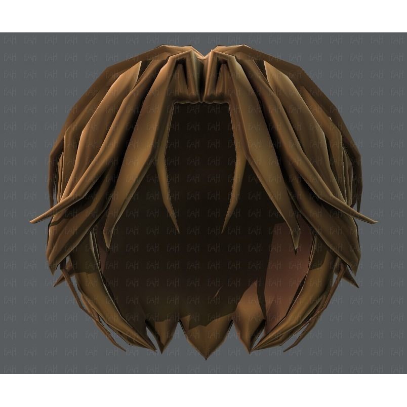 Boy Hair 3D Model – Low Poly Cartoon Style for Animation, FBX - View 41