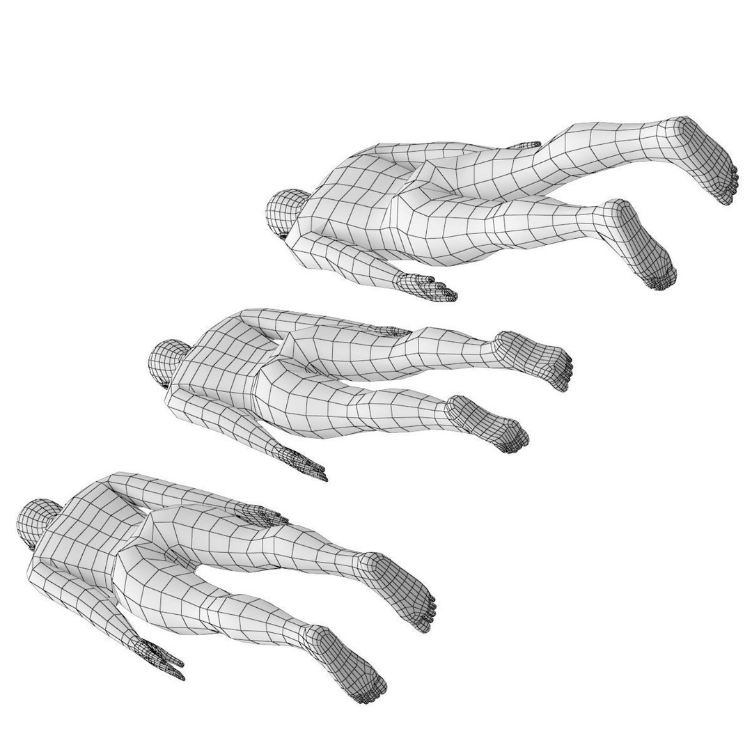 Natural Male and Female Base Mesh 3D Model – Low Poly Character Asset, FBX - View 20