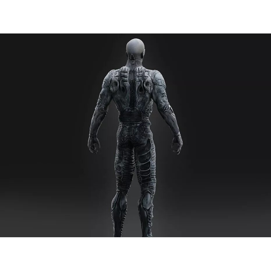 Engineer 3D Model – Low Poly Sci-Fi Character, FBX, Rigged - View 5