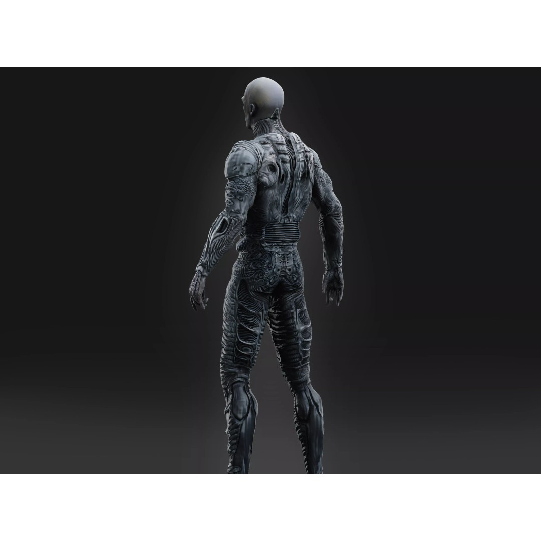 Engineer 3D Model – Low Poly Sci-Fi Character, FBX, Rigged - View 6