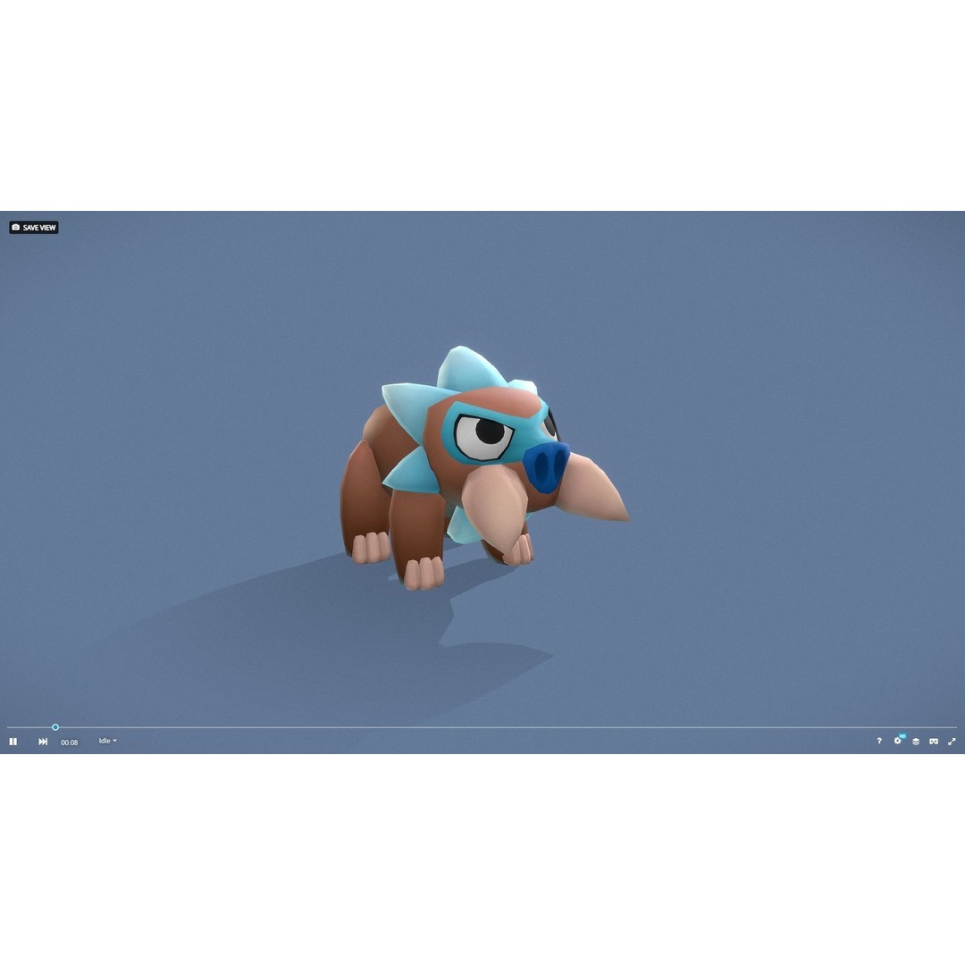 Cartoon Characters 3D Model – Low Poly Game Asset, Rigged & Animated - View 77