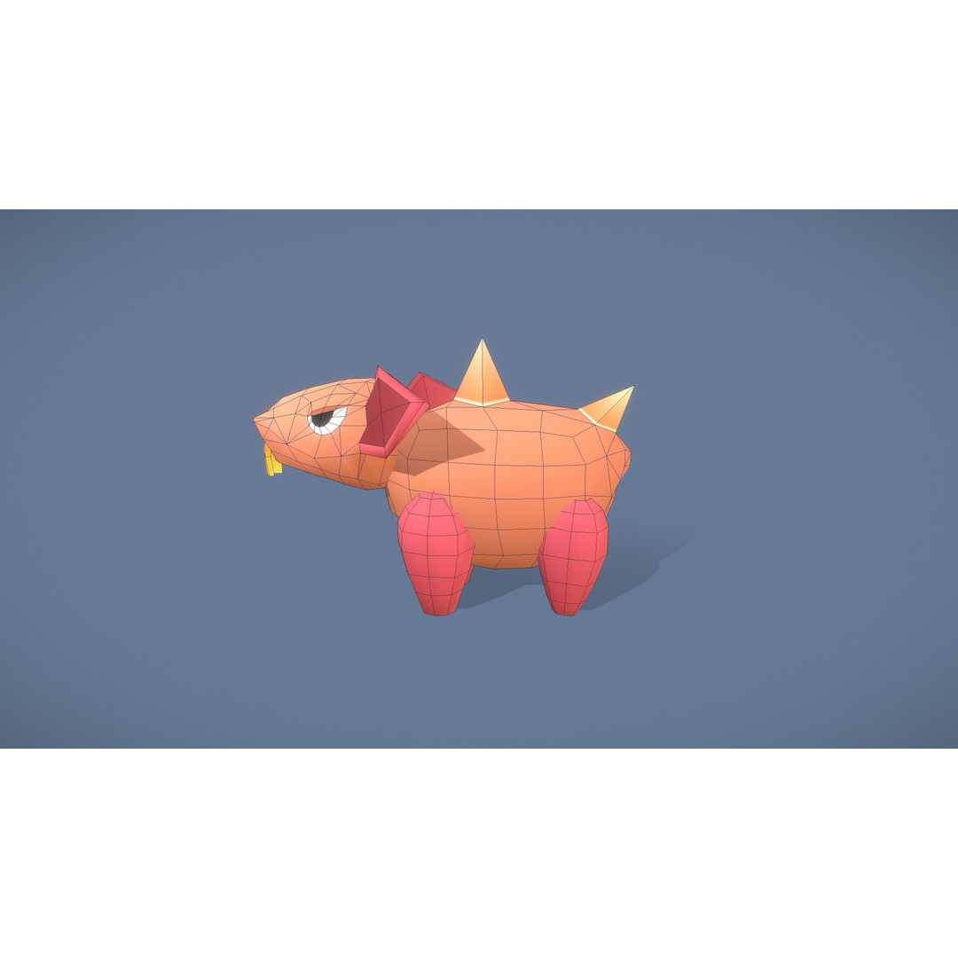 Cartoon Characters 3D Model – Low Poly Game Asset, Rigged & Animated - View 9