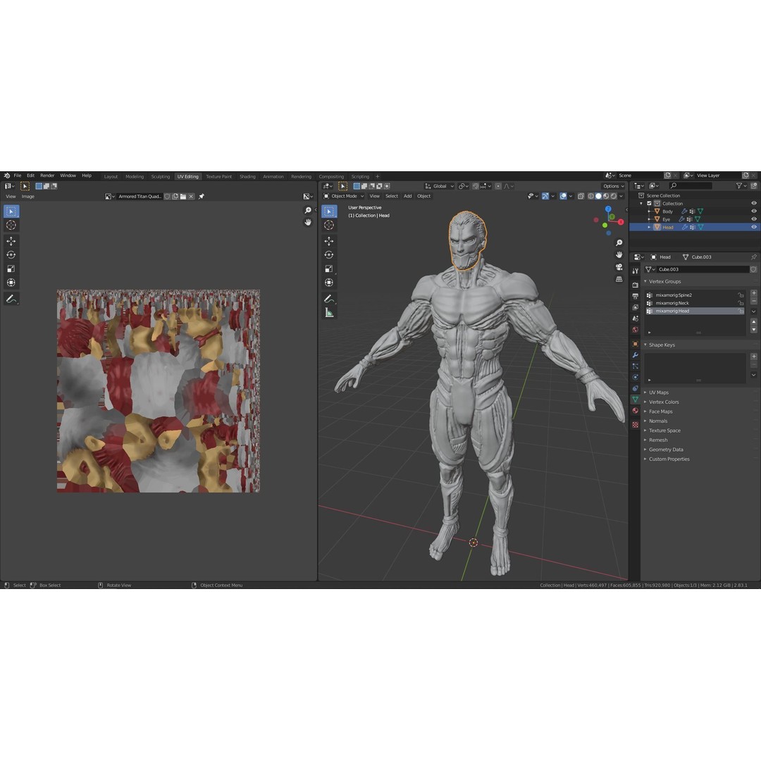 Armored Titan Reiner Braun 3D Model – High Poly Rigged Character, FBX - View 12