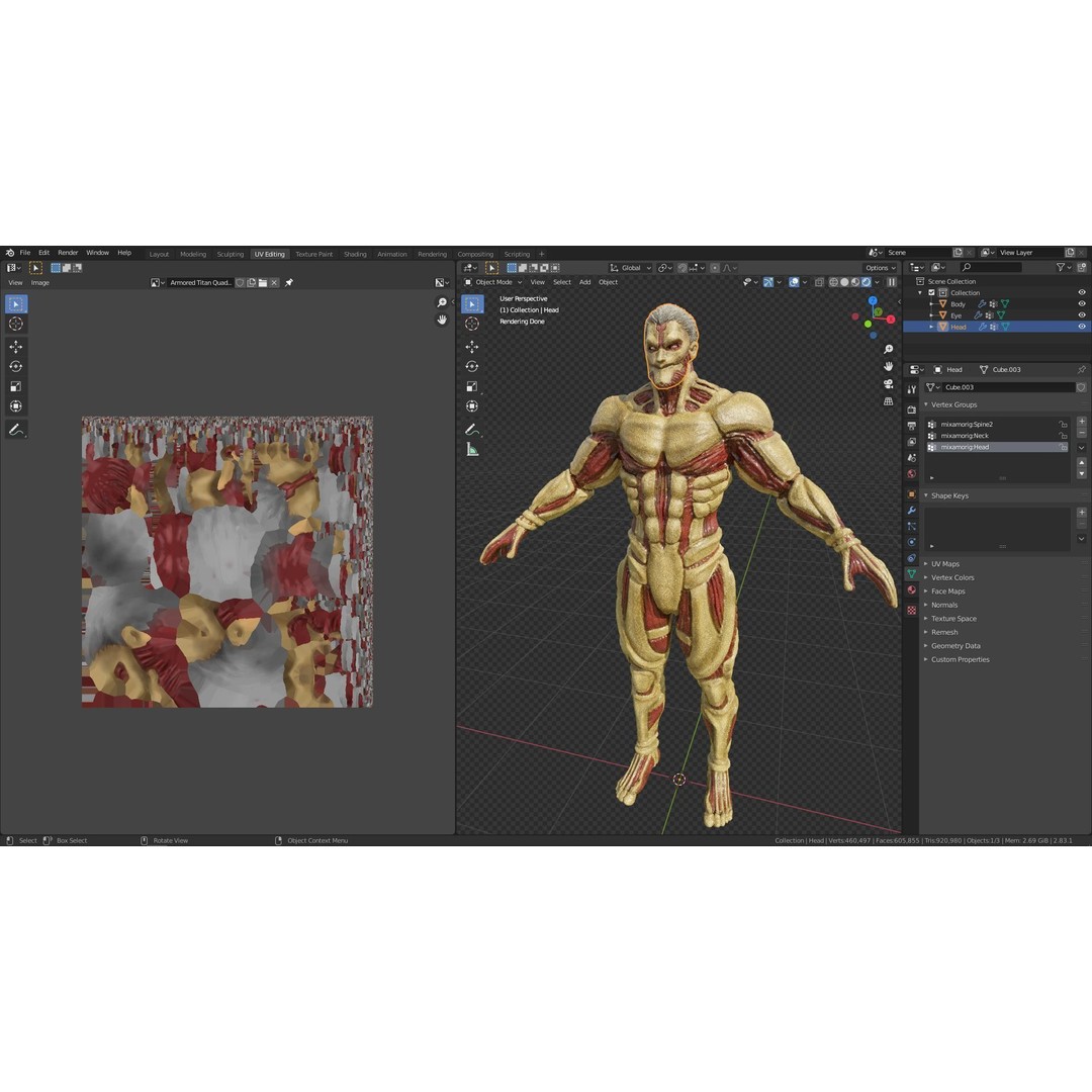 Armored Titan Reiner Braun 3D Model – High Poly Rigged Character, FBX - View 13