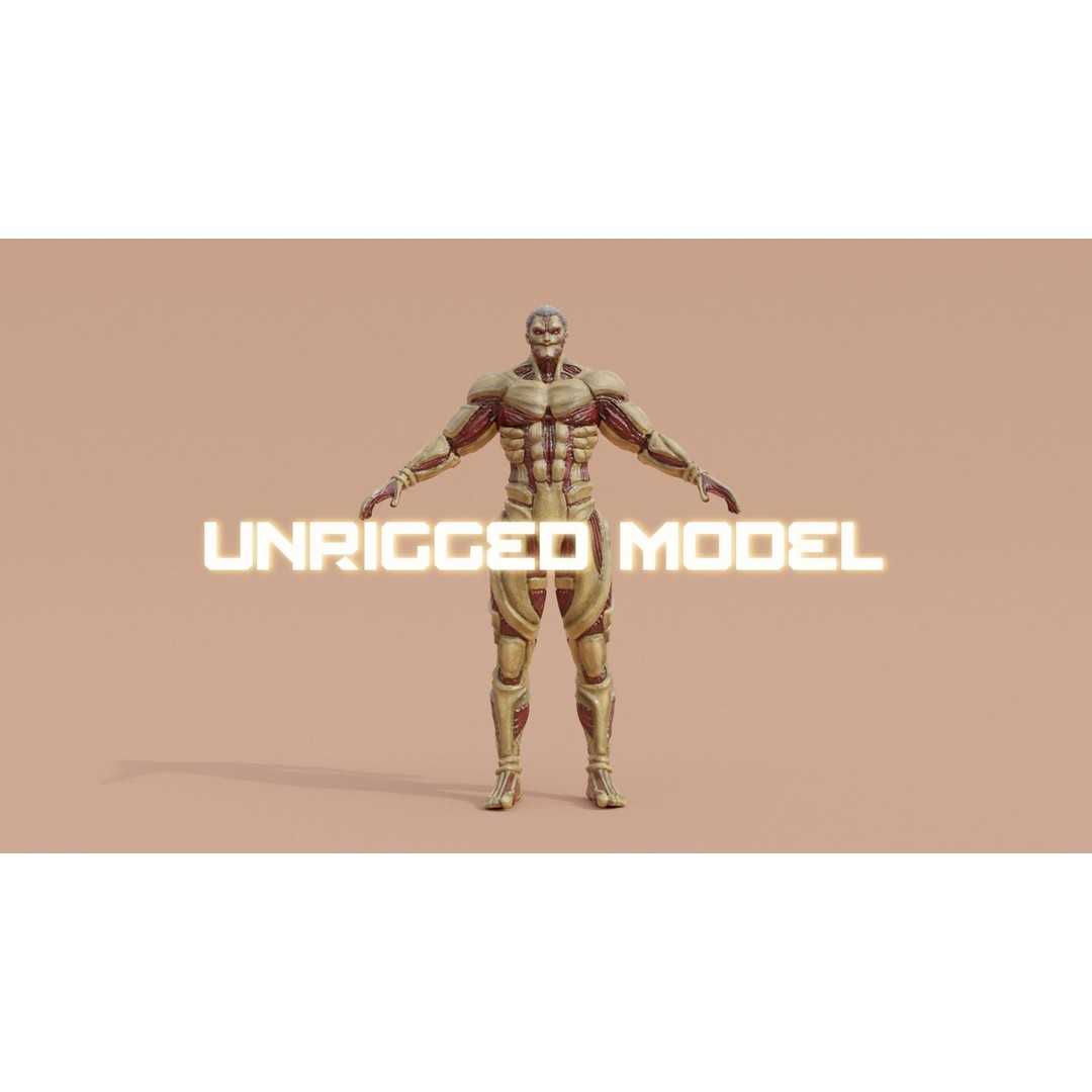 Armored Titan Reiner Braun 3D Model – High Poly Rigged Character, FBX - View 8