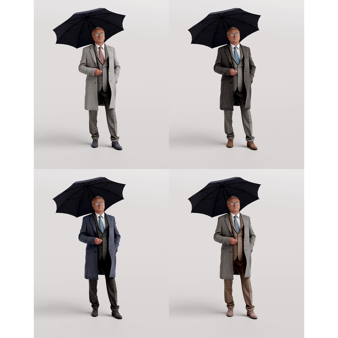 Humano Winter Autumn 3D Model – Realistic Male Character, FBX, Blender