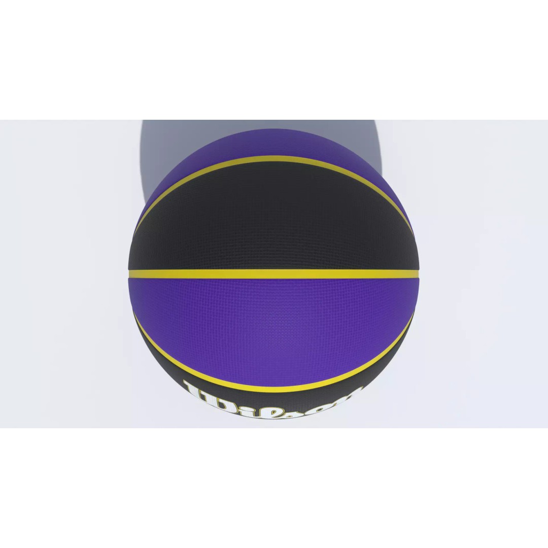 Los Angeles Lakers Basketball 3D Model – PBR Textured, Game Ready Formats - View 11