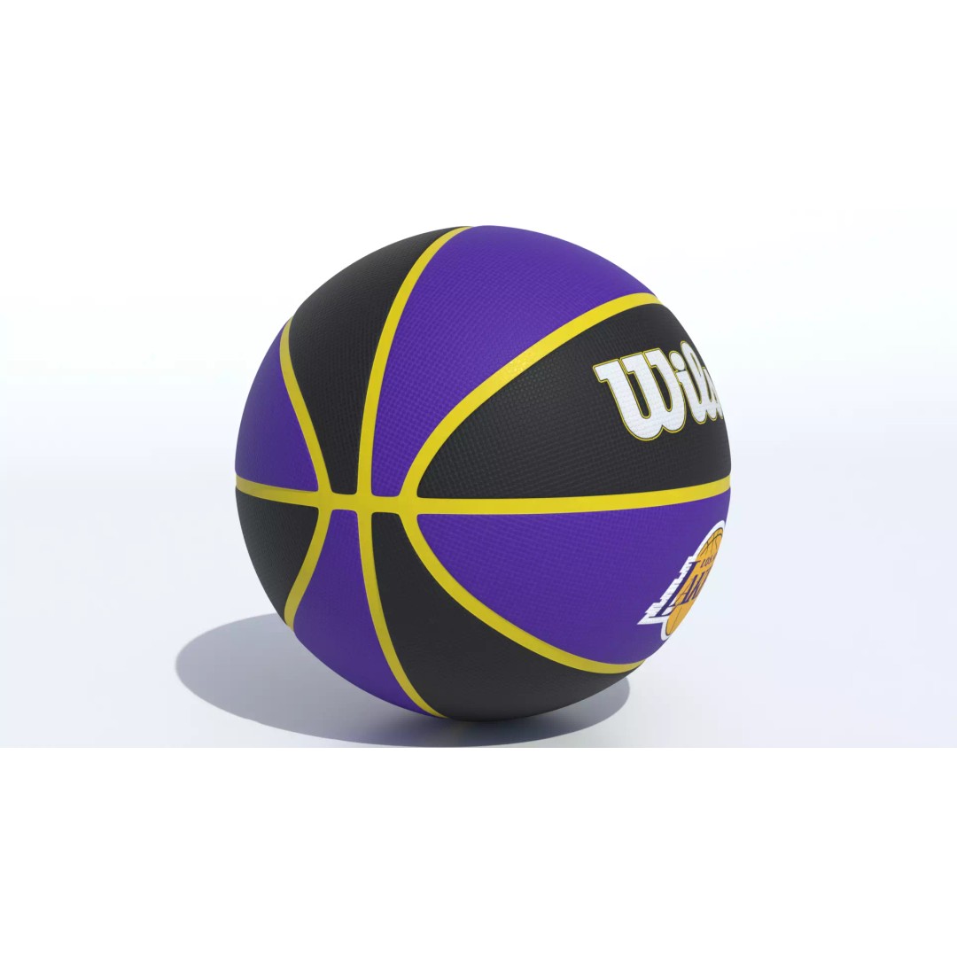 Los Angeles Lakers Basketball 3D Model – PBR Textured, Game Ready Formats - View 4