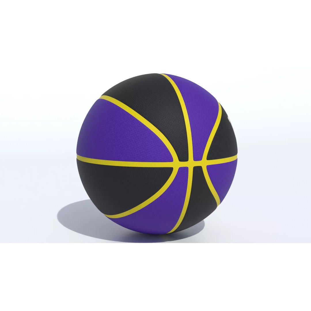 Los Angeles Lakers Basketball 3D Model – PBR Textured, Game Ready Formats - View 5