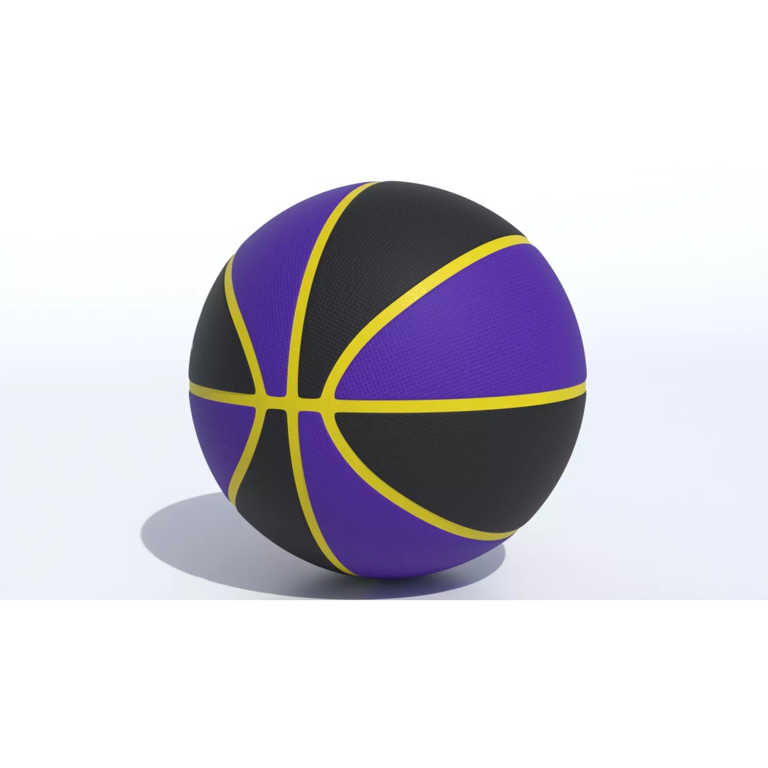 Los Angeles Lakers Basketball 3D Model – PBR Textured, Game Ready Formats - View 8