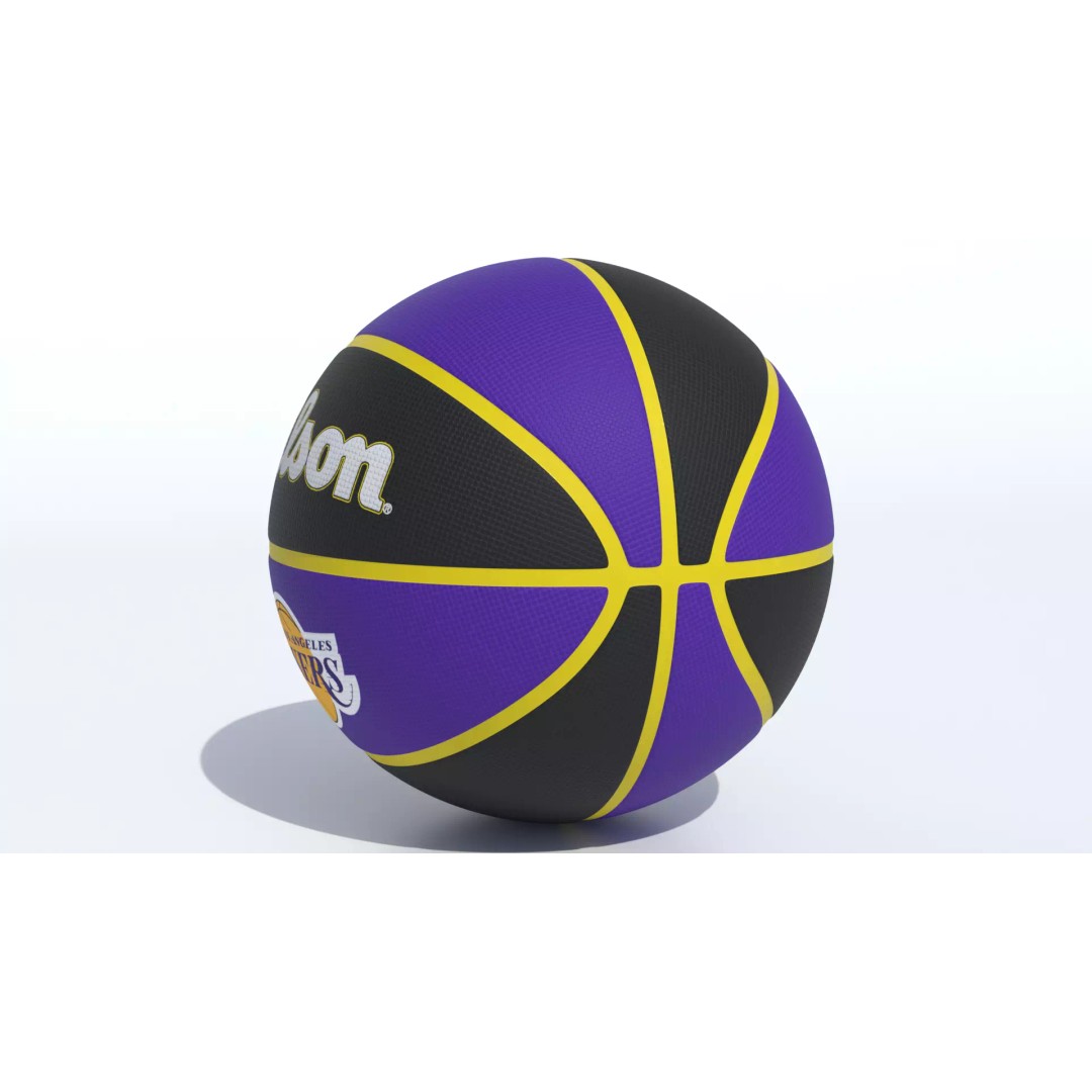 Los Angeles Lakers Basketball 3D Model – PBR Textured, Game Ready Formats - View 9