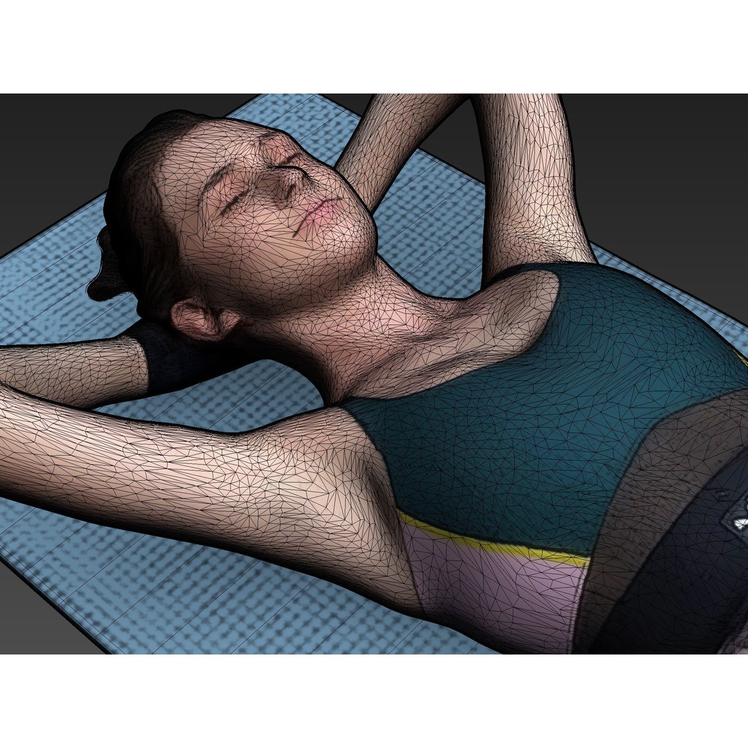 Stylized Fitness Character 3D Model – Low Poly Gym Asset, FBX - View 11