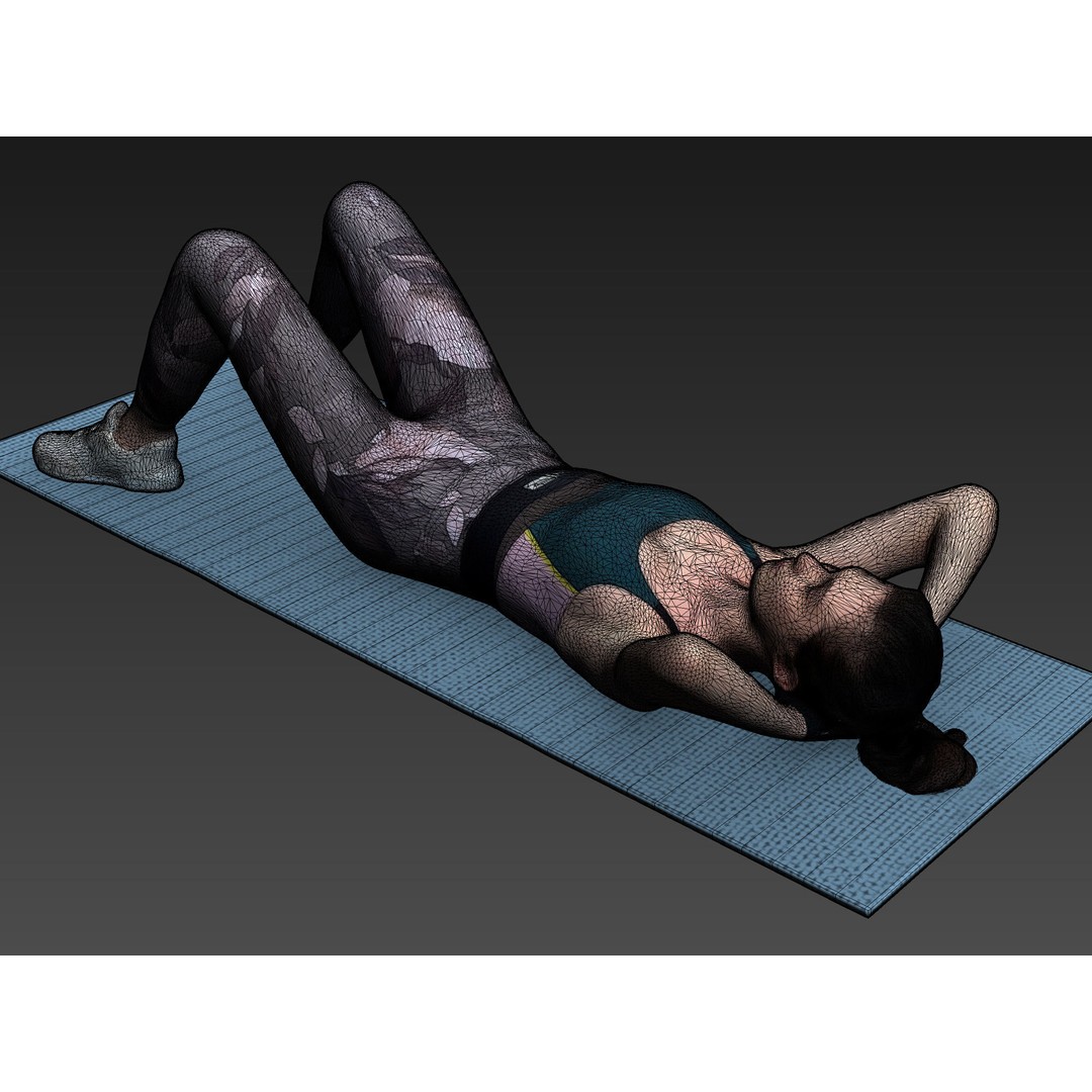 Stylized Fitness Character 3D Model – Low Poly Gym Asset, FBX - View 12