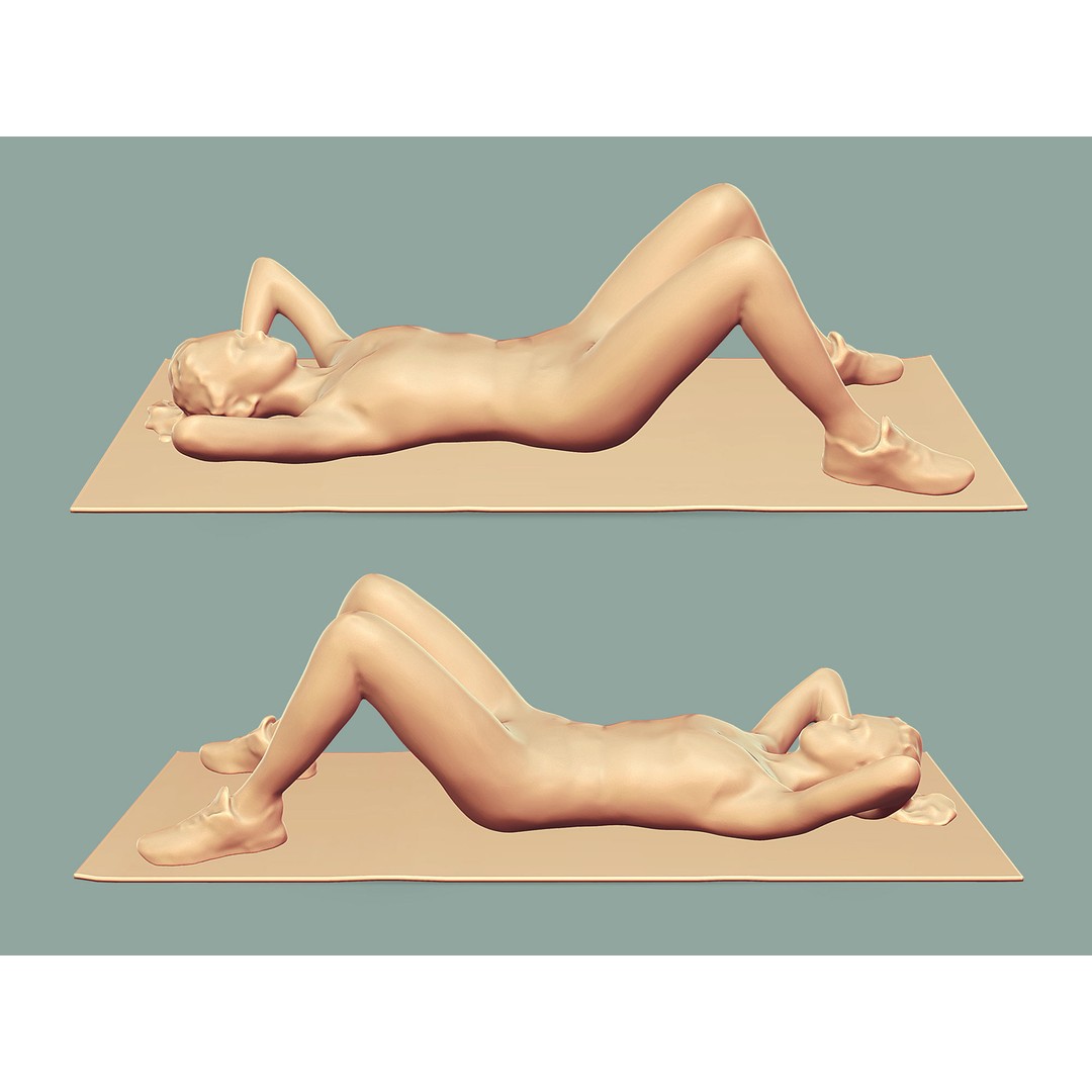 Stylized Fitness Character 3D Model – Low Poly Gym Asset, FBX - View 4