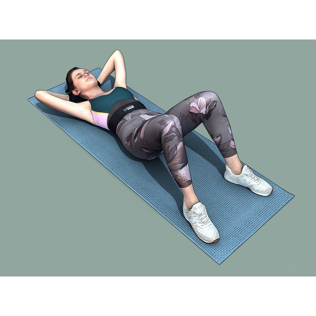 Stylized Fitness Character 3D Model – Low Poly Gym Asset, FBX - View 5