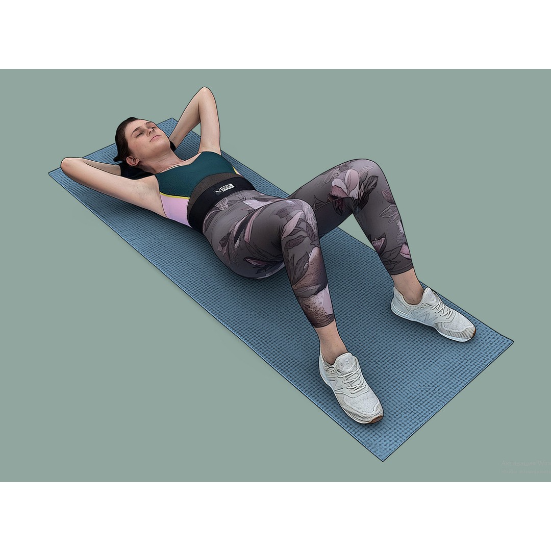 Stylized Fitness Character 3D Model – Low Poly Gym Asset, FBX - View 6
