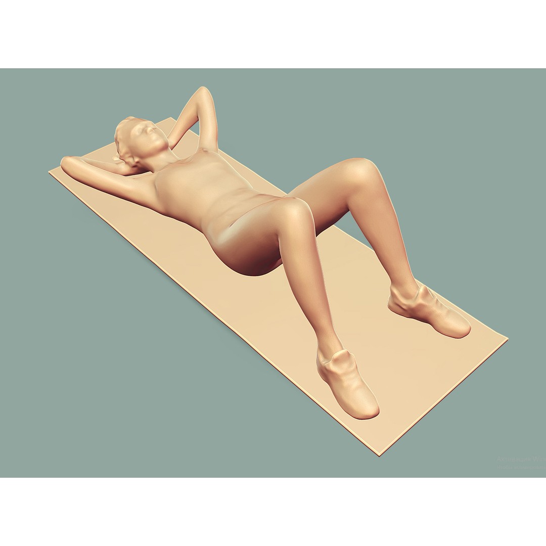 Stylized Fitness Character 3D Model – Low Poly Gym Asset, FBX - View 7