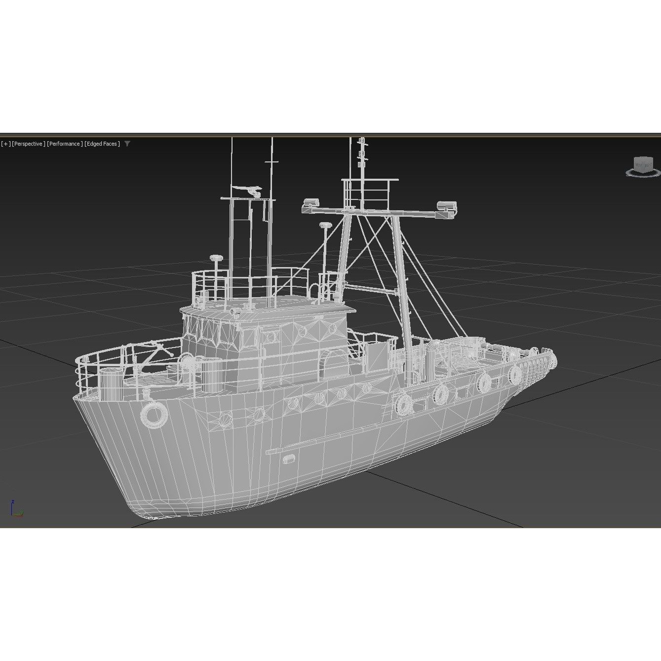 Old Vessel Ship - Low-Poly Game-Ready 3D Model - View 11