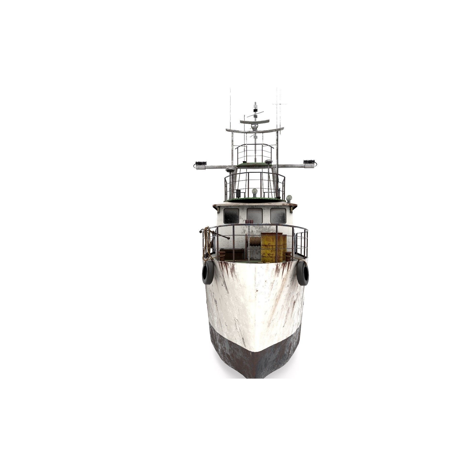 Old Vessel Ship - Low-Poly Game-Ready 3D Model - View 6