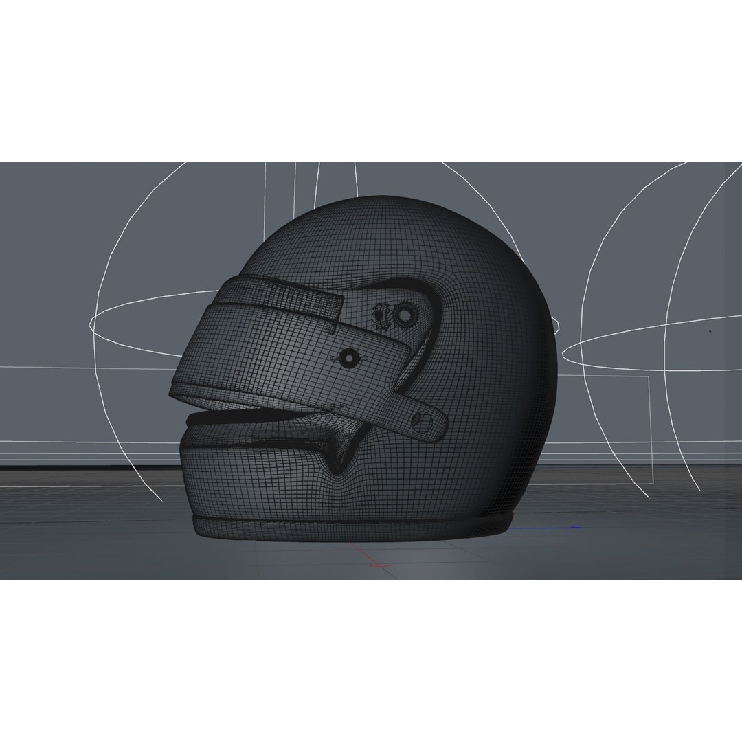 1985 Ayrton Senna F1 Helmet 3D Model – High Poly, FBX, C4D