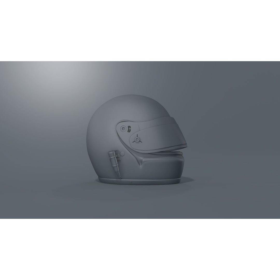 1985 Ayrton Senna F1 Helmet 3D Model – High Poly, FBX, C4D - View 14