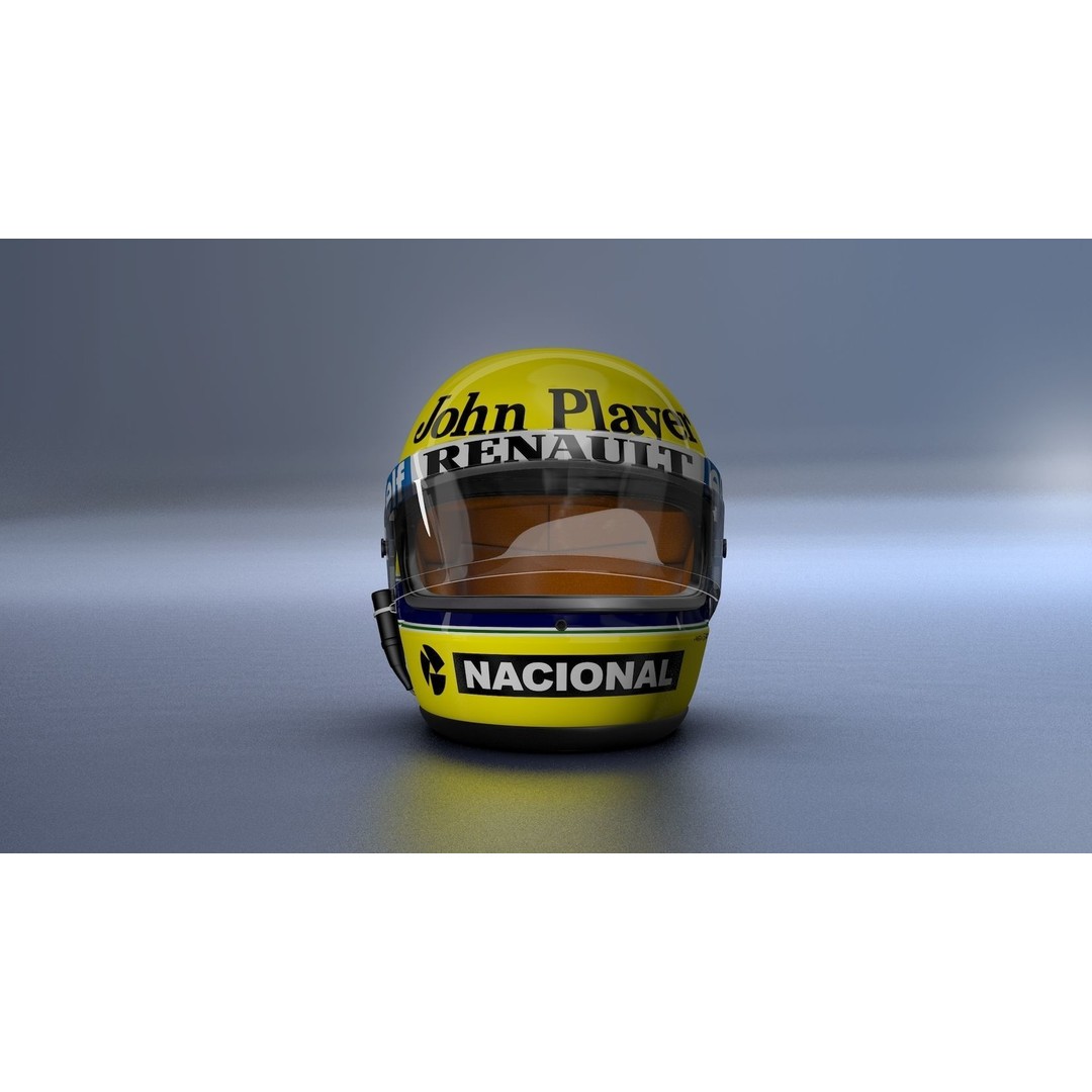1985 Ayrton Senna F1 Helmet 3D Model – High Poly, FBX, C4D - View 5