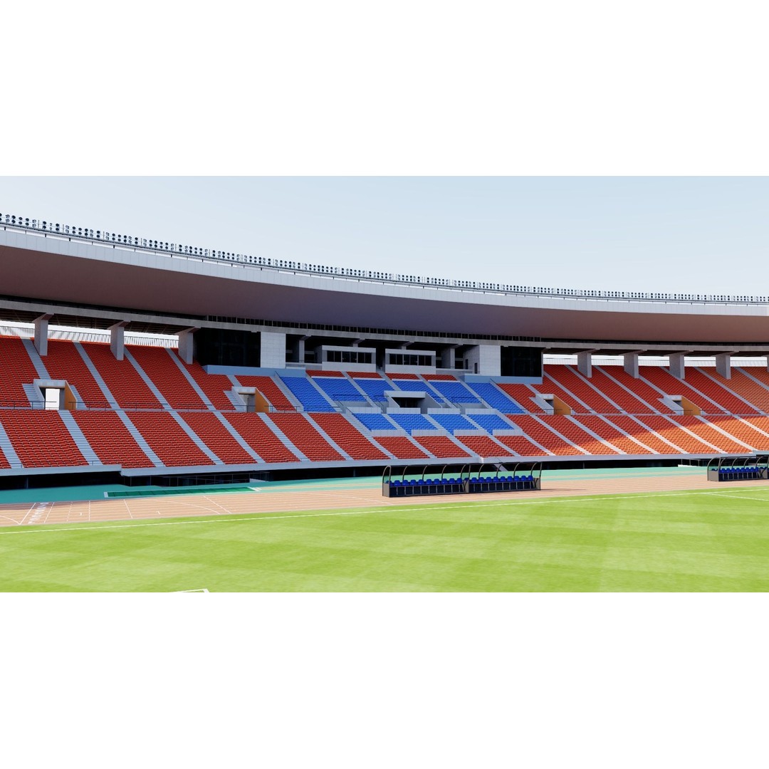 National Stadium Tokyo 3D Model – Historical Venue, FBX, OBJ Formats - View 10