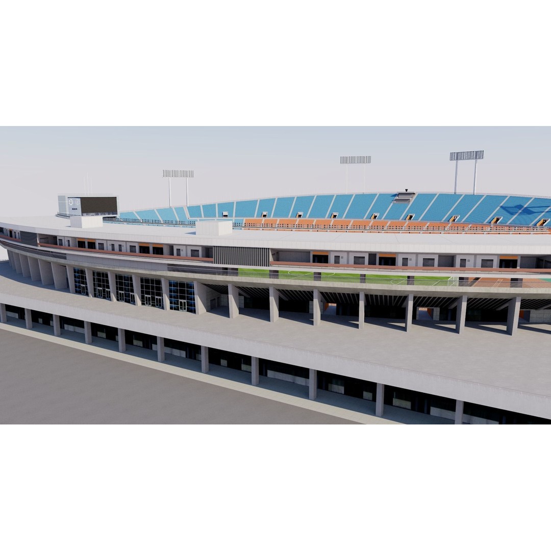 National Stadium Tokyo 3D Model – Historical Venue, FBX, OBJ Formats - View 11