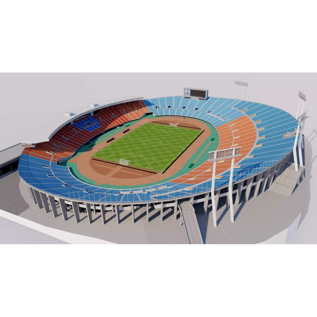 National Stadium Tokyo 3D Model – Historical Venue, FBX, OBJ Formats - View 2