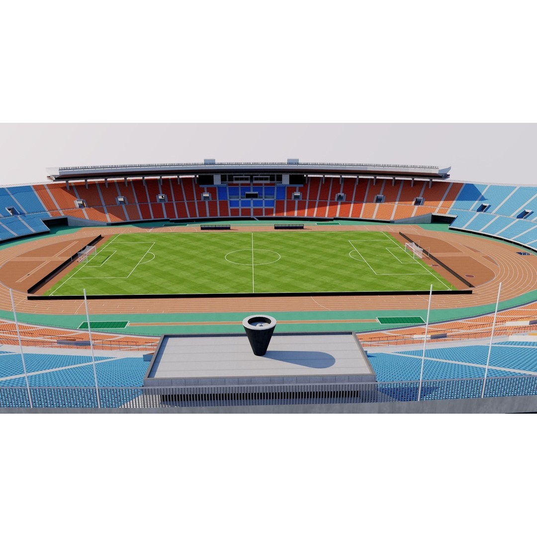National Stadium Tokyo 3D Model – Historical Venue, FBX, OBJ Formats - View 4