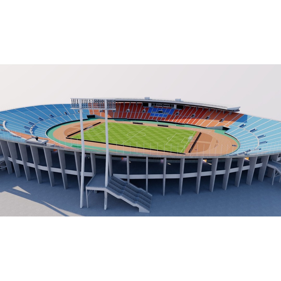 National Stadium Tokyo 3D Model – Historical Venue, FBX, OBJ Formats - View 5